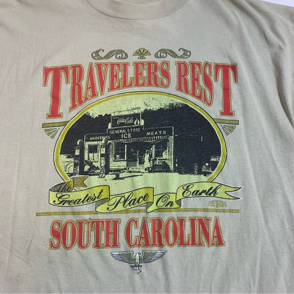 Vintage 90s South Carolina H.L. Miller Distressed Made in USA T-Shirt Large - Picture 2 of 10